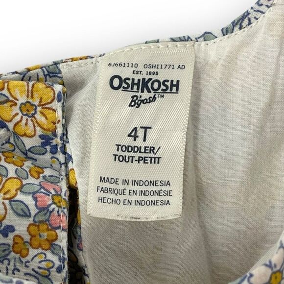Oshkosh B'gosh Yellow Floral Dress Toddler Size 4T - Picture 9 of 10